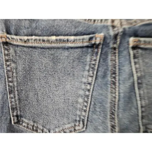 Women's So Denim Jeans Pants Size 0 24W Blue High Rise 90s Bootcut Distressed - Picture 16 of 16